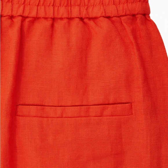 COS orange high-waisted linen shorts - Picture 6 of 6